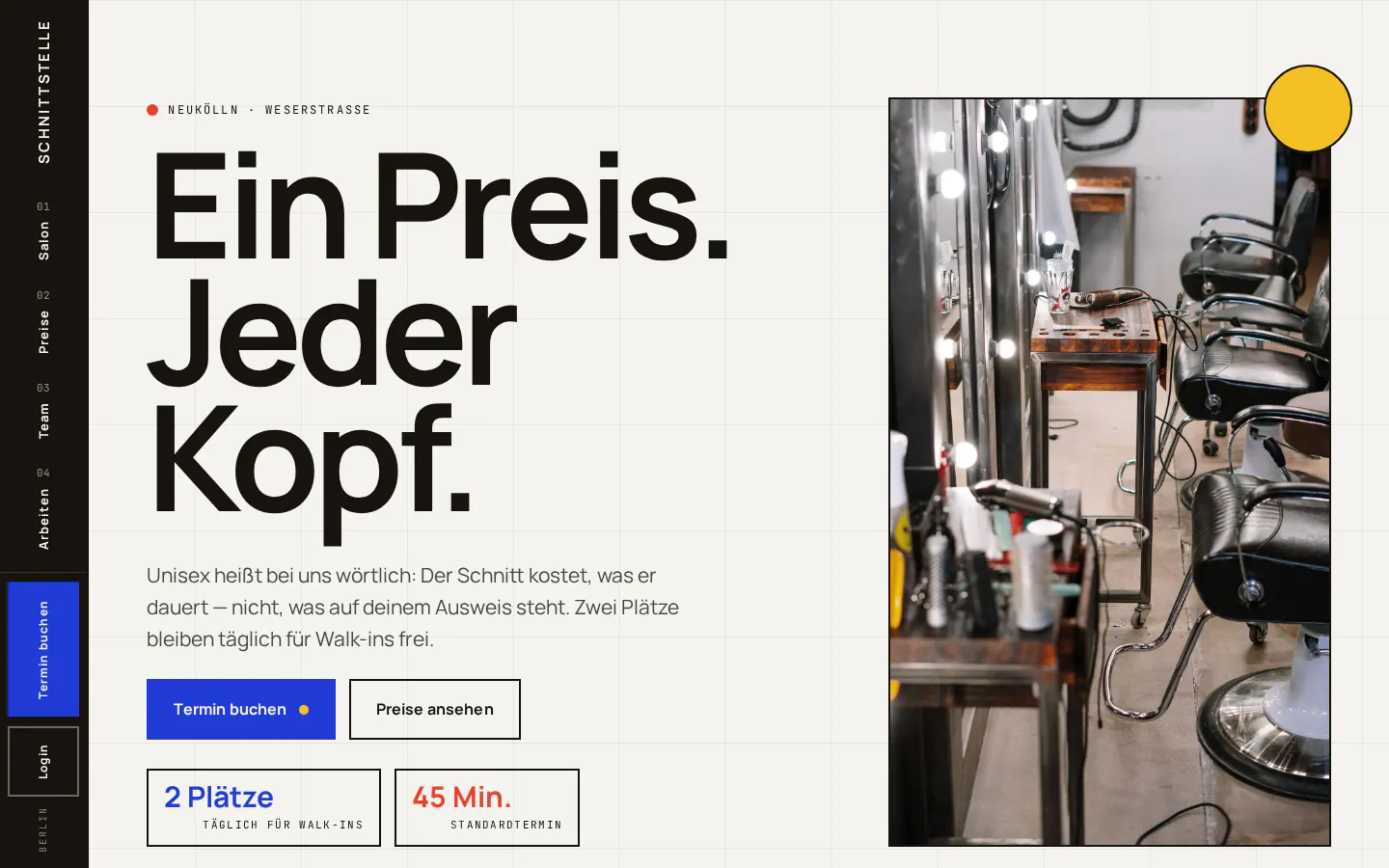 Website von Demo Kante im Design Kante